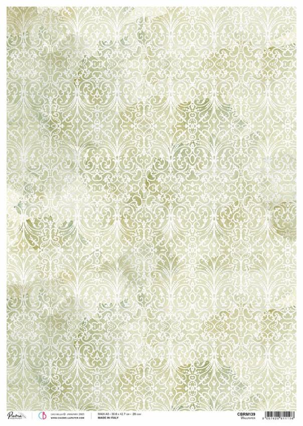 Ciao Bella - Decopatch Papier "Wallpaper" Rice Paper A3 - 3 Bogen
