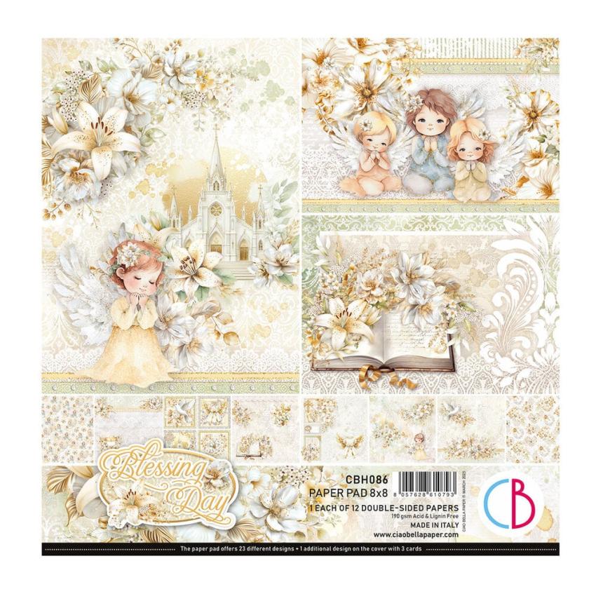 Ciao Bella - Designpapier "Blessing Day" Paper Pack 8x8 Inch - 12 Bogen