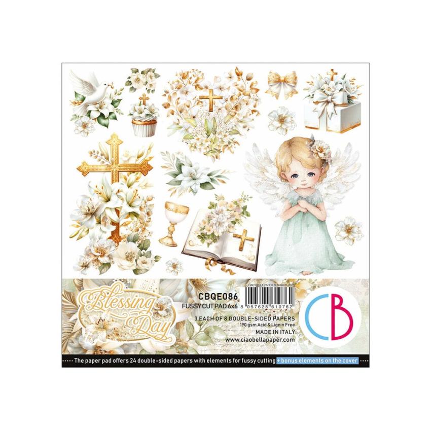 Ciao Bella - Stanzteile "Blessing Day" Fussy Cut Pad - 24 Bogen