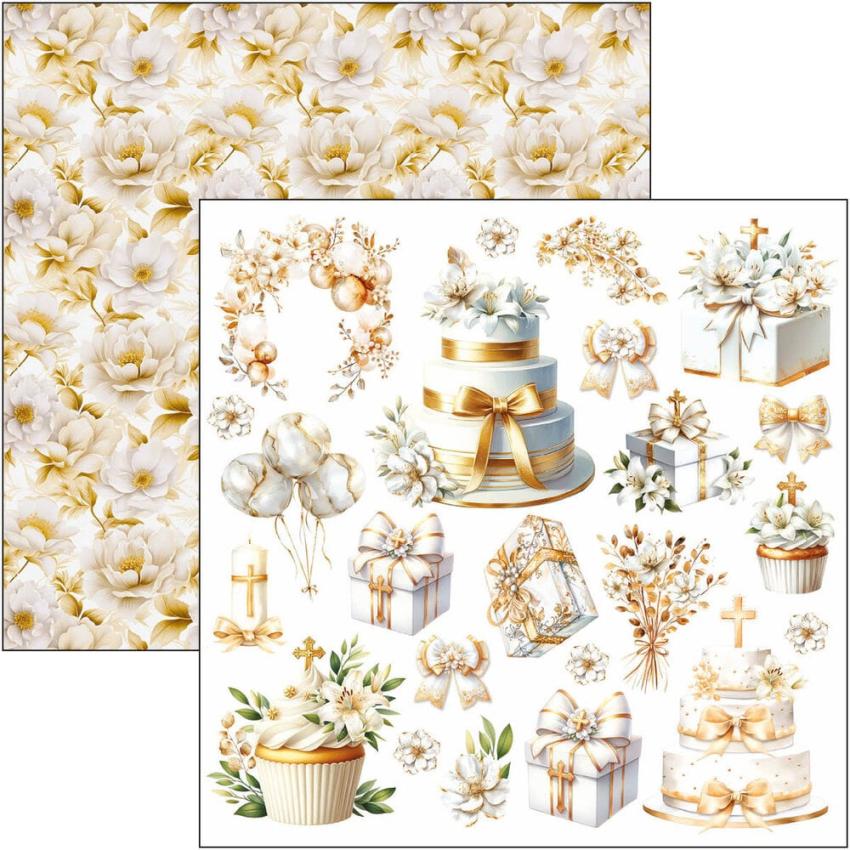 Ciao Bella - Stanzteile "Blessing Day" Fussy Cut Pad - 24 Bogen