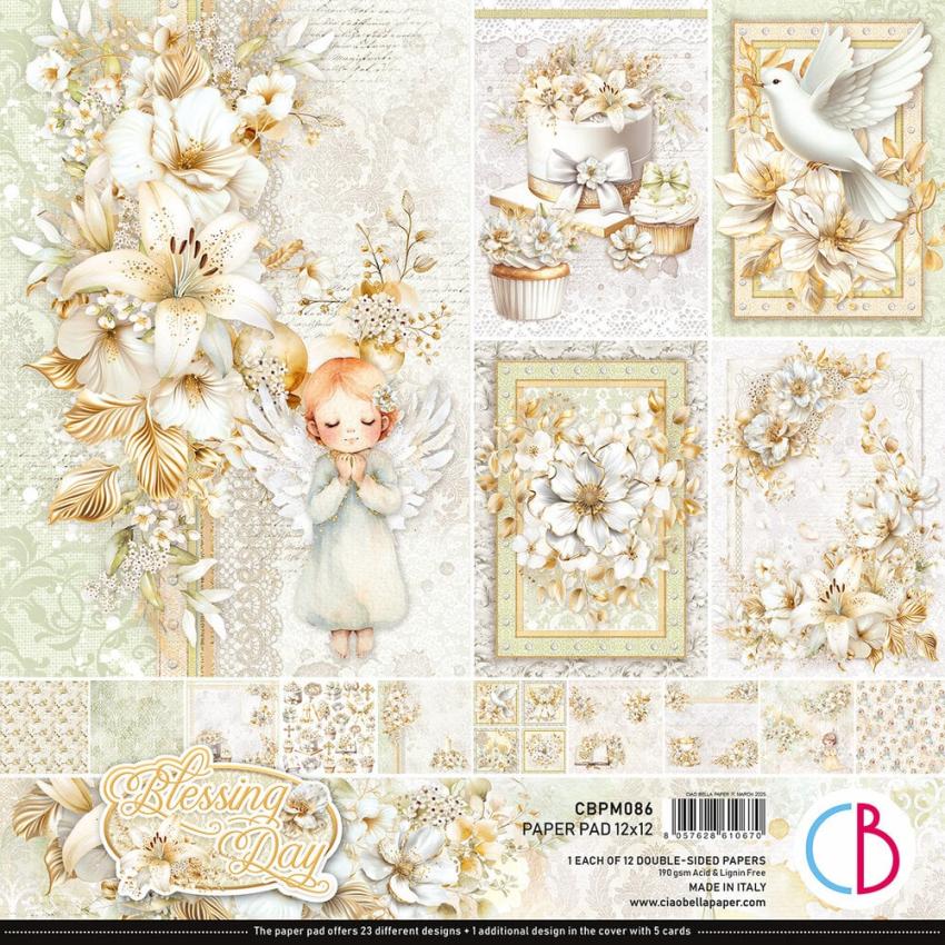 Ciao Bella - Designpapier "Blessing Day" Paper Pack 12x12 Inch - 12 Bogen