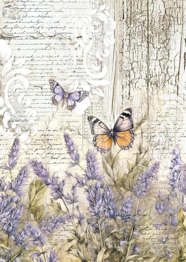 Ciao Bella - Seidenpapier - Decopatch Papier "Whismical Butterflies" Tissue Paper A4 - 6 Bogen