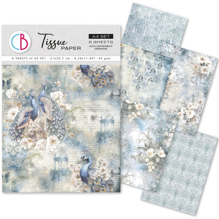 Ciao Bella - Seidenpapier - Decopatch Papier "Reverie" Tissue Paper A4 - 6 Bogen