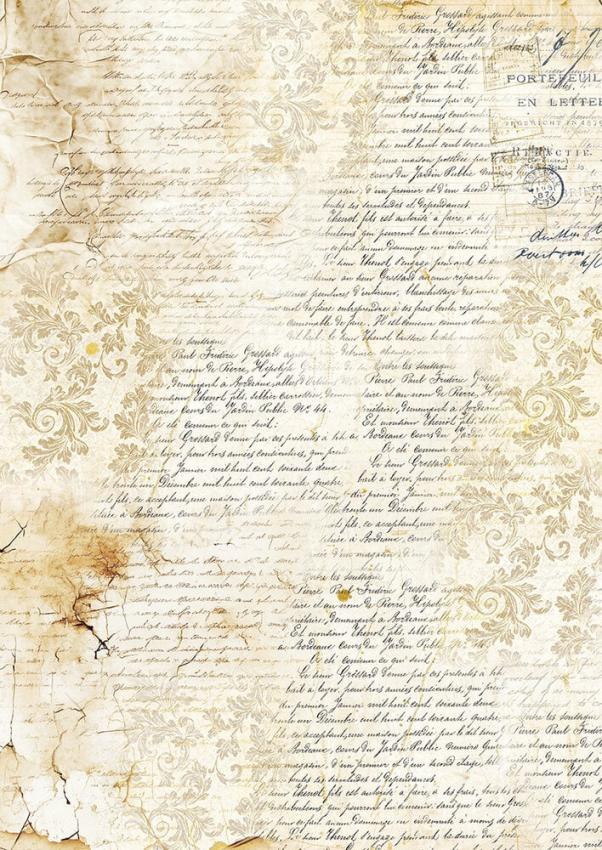 Ciao Bella - Seidenpapier - Decopatch Papier "A Timeless Love" Tissue Paper A4 - 6 Bogen