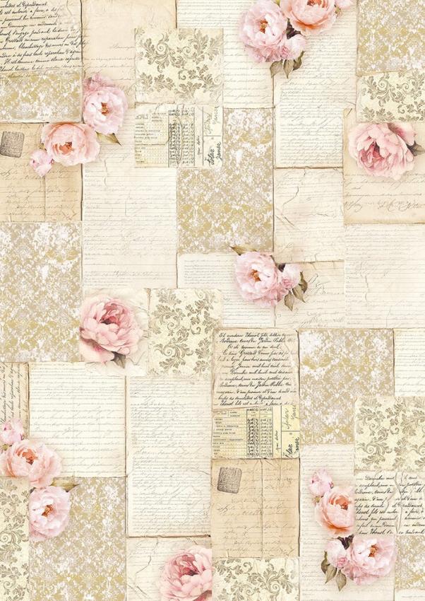 Ciao Bella - Seidenpapier - Decopatch Papier "A Timeless Love" Tissue Paper A4 - 6 Bogen