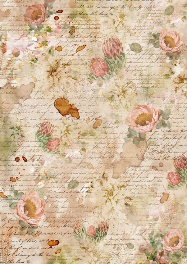 Ciao Bella - Seidenpapier - Decopatch Papier "A Journey of Love" Tissue Paper A4 - 6 Bogen