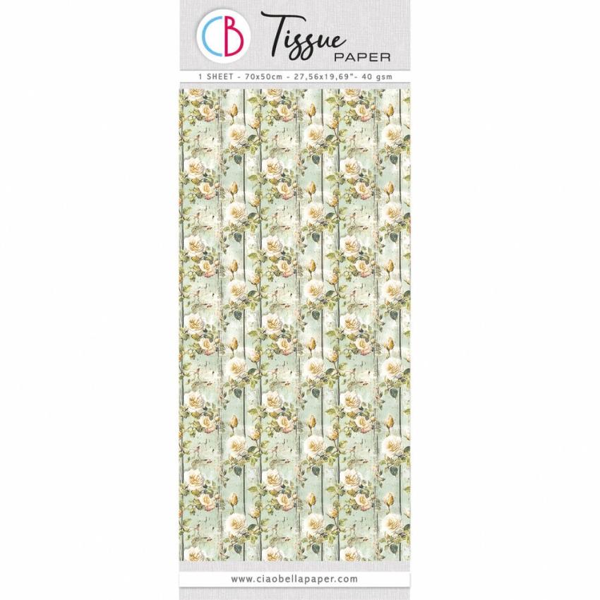 Ciao Bella - Seidenpapier - Decopatch Papier "Eden" Tissue Paper 70x50cm - 1 Bogen