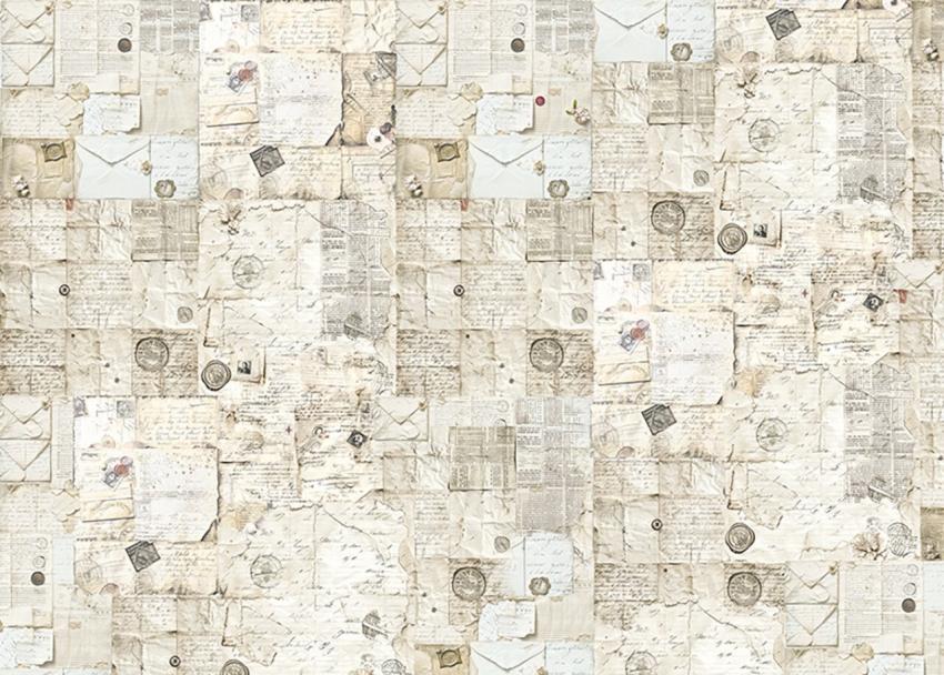 Ciao Bella - Seidenpapier - Decopatch Papier "Antique Handwritten Letter" Tissue Paper 70x50cm - 1 Bogen