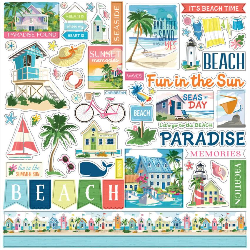 Carta Bella - Designpapier "Beach Town" Collection Kit 12x12 Inch - 12 Bogen  