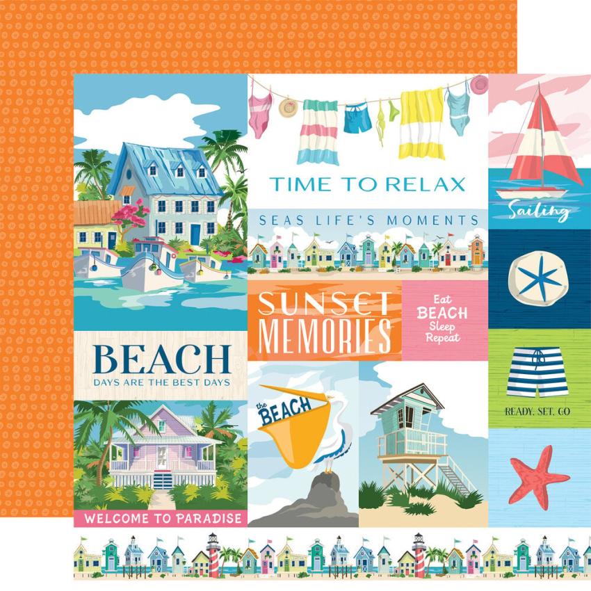 Carta Bella - Designpapier "Beach Town" Collection Kit 12x12 Inch - 12 Bogen  