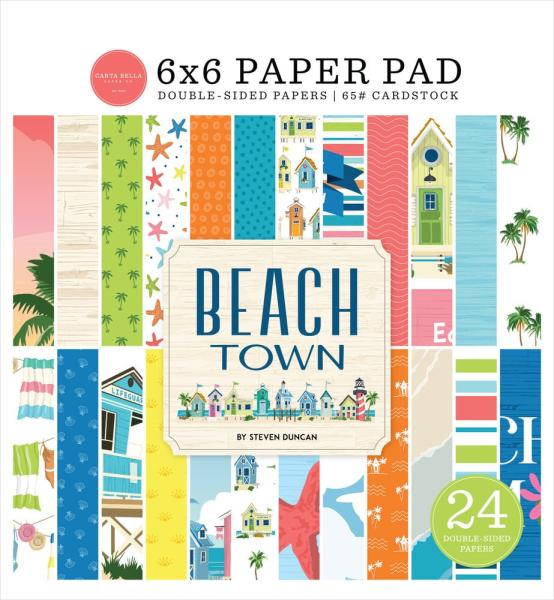 Carta Bella - Designpapier "Beach Town" Paper Pad 6x6 Inch - 24 Bogen