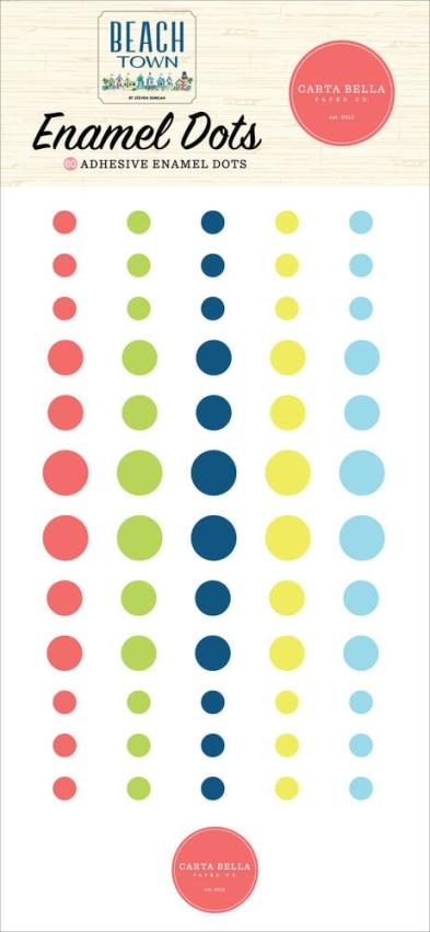 Carta Bella -"Beach Town" Enamel Dots 60 Stk. 