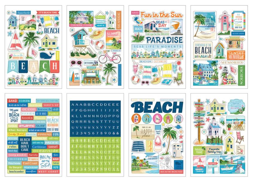 Carta Bella - Aufkleber "Beach Town" Sticker Book