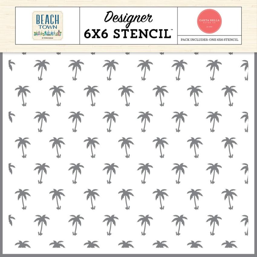 Carta Bella - Schablone 6x6 Inch "Palm Tree Paradise" Stencil