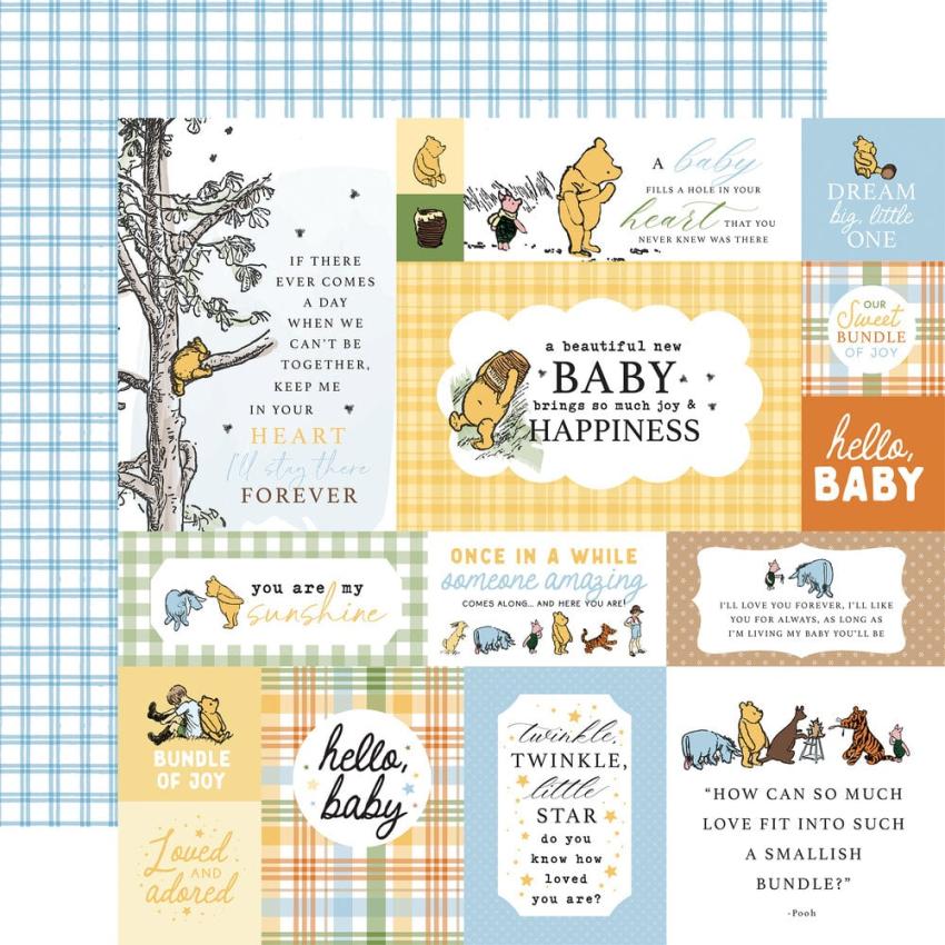 Echo Park - Designpapier "Winnie The Pooh Baby" Collection Kit 12x12 Inch - 12 Bogen
