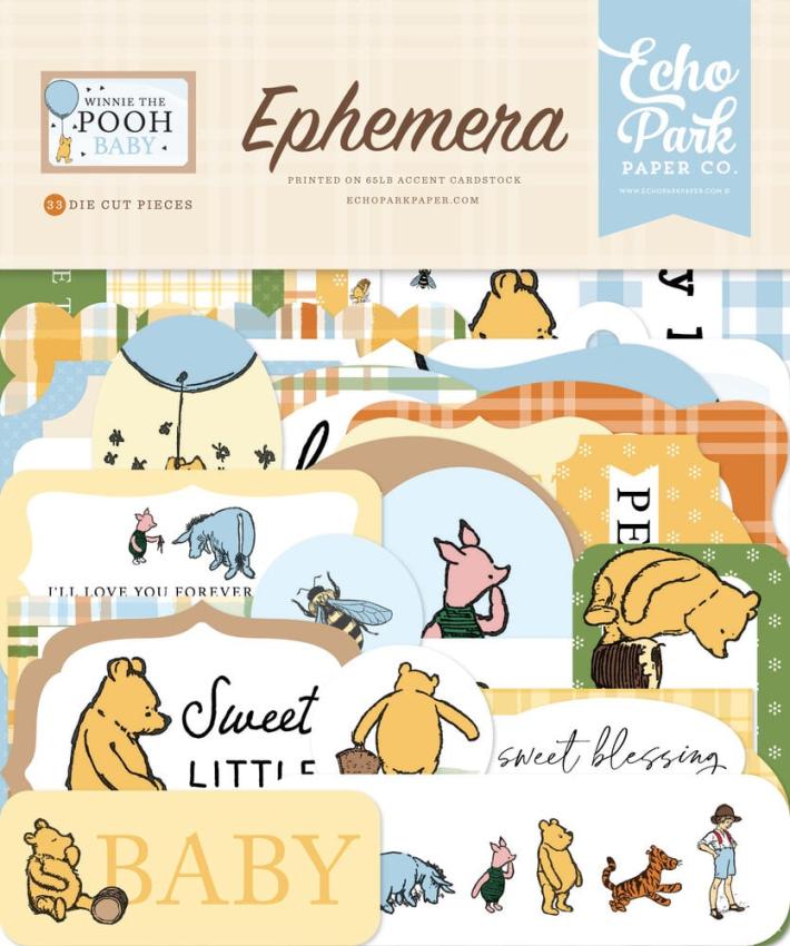 Echo Park - Stanzteile "Winnie The Pooh Baby" Ephemera