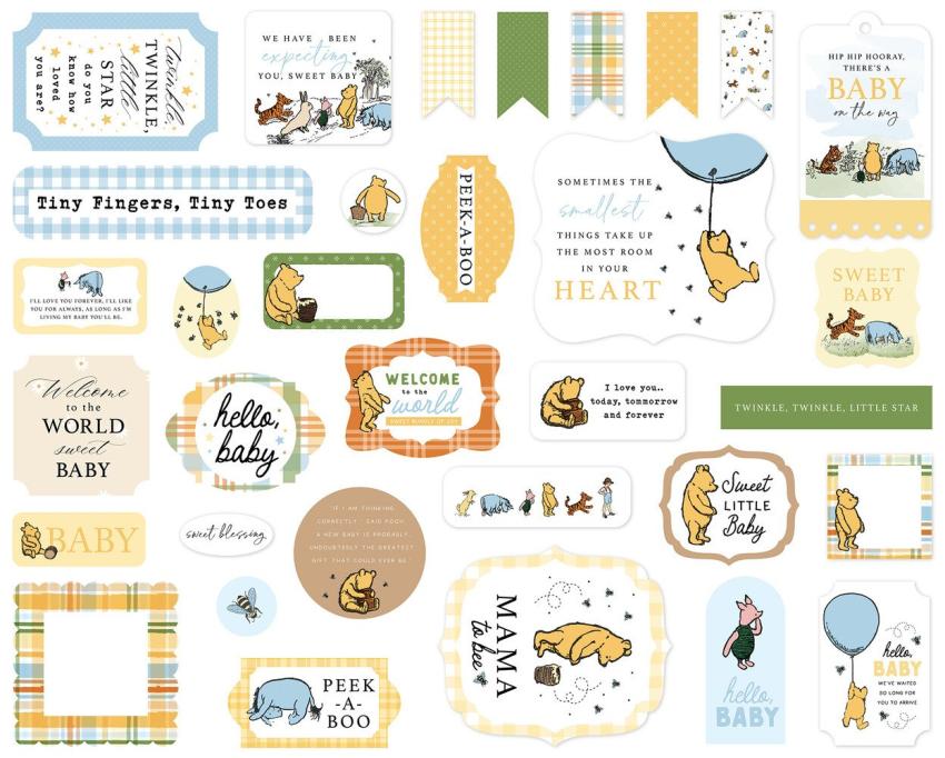 Echo Park - Stanzteile "Winnie The Pooh Baby" Ephemera