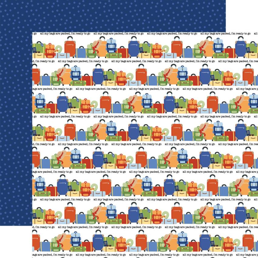 Echo Park - Designpapier "Born To Travel" Collection Kit 12x12 Inch - 12 Bogen