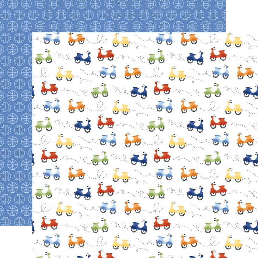 Echo Park - Designpapier "Born To Travel" Collection Kit 12x12 Inch - 12 Bogen