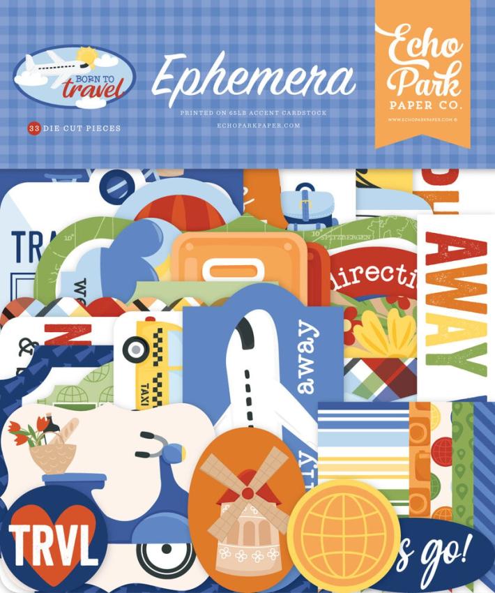 Echo Park - Stanzteile "Born To Travel" Ephemera