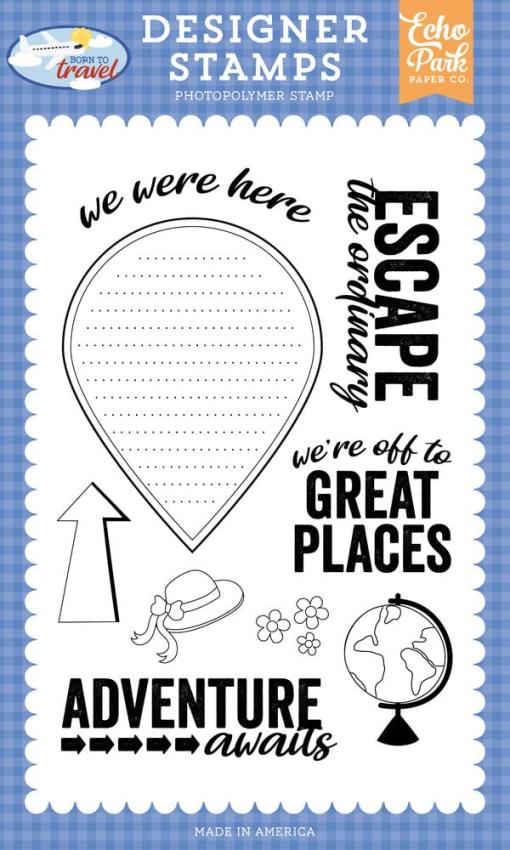 Echo Park - Stempelset "Journaling Pin" Clear Stamps