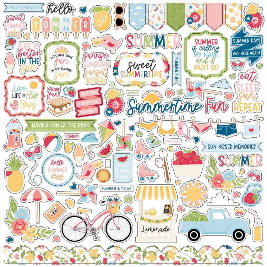 Echo Park - Designpapier "Have A Great Summer" Collection Kit 12x12 Inch - 12 Bogen
