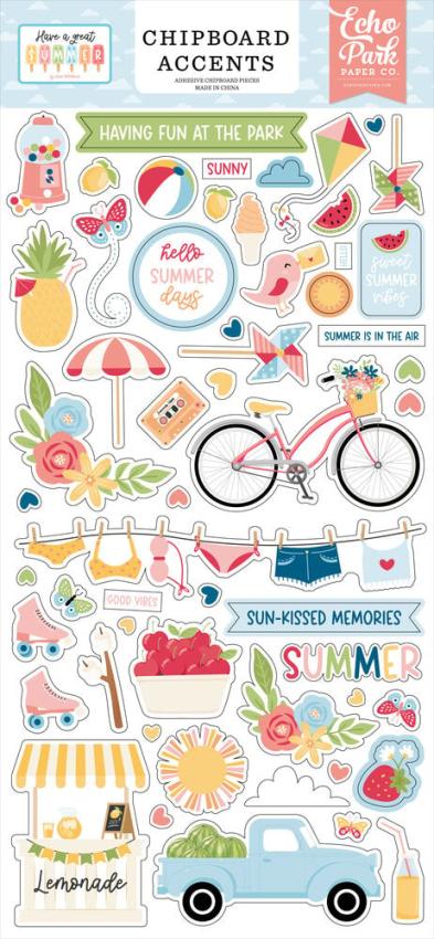 Echo Park - Sticker "Have A Great Summer" Chipboard 6x13 Inch