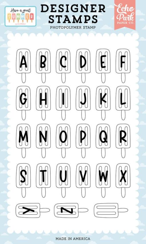 Echo Park - Stempelset "Popsicle Alphabet" Clear Stamps