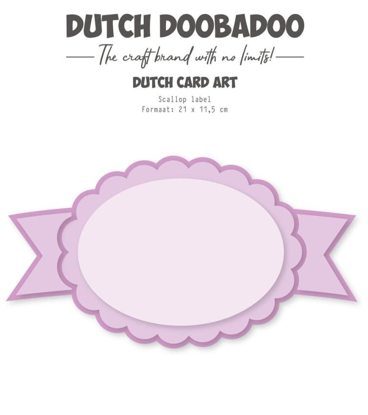 Dutch Doobadoo - Schablone A5 "Scallop Label" Stencil - Dutch Card Art