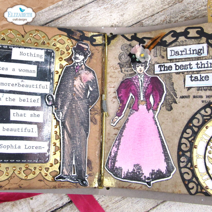 Elizabeth Craft Designs - Stempel & Stanzeschablone "Mr. & Mrs." Stamp & Dies
