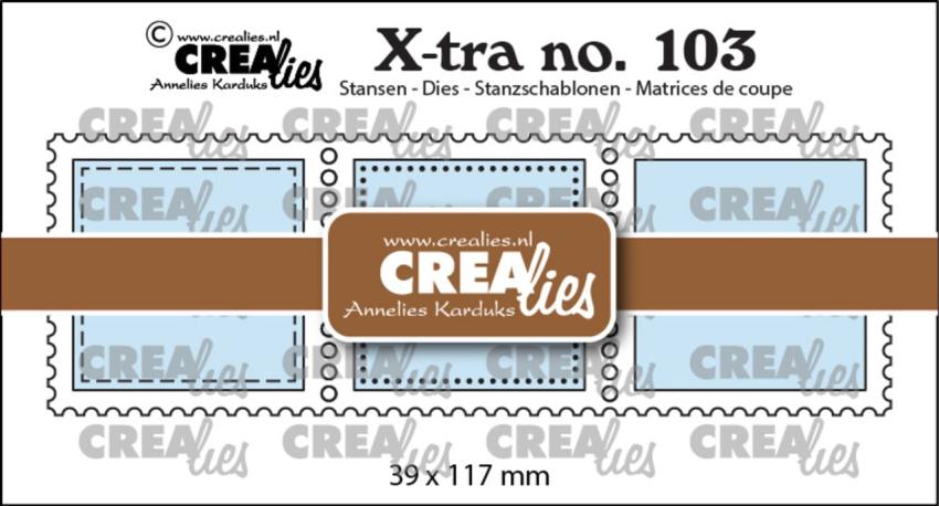 Crealies - Stanzschablone "No. 103 Postzegels Vierkant in een Rij" X-tra Dies