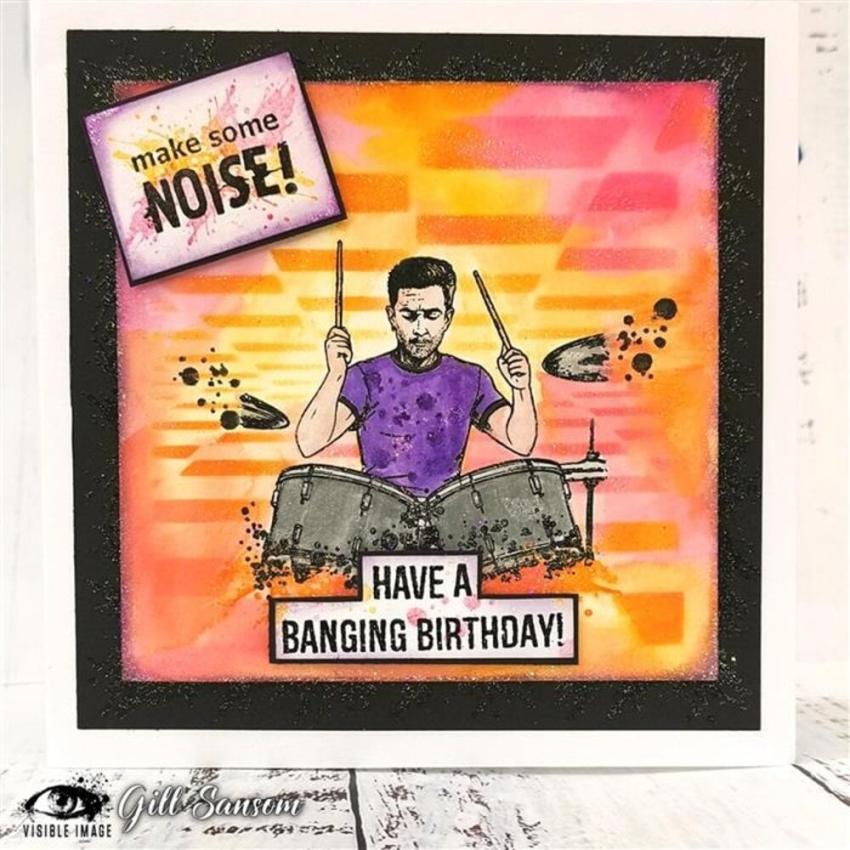 Visible Image - Stempelset 4x6 Inch "Make Some Noise" Clear Stamps