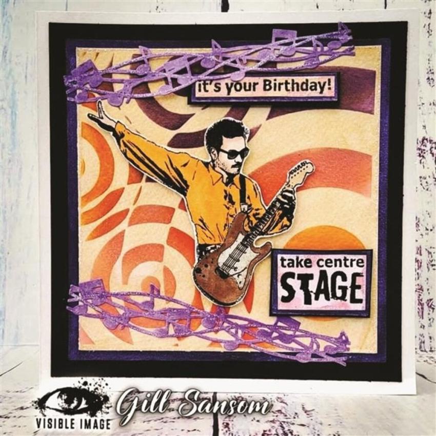 Visible Image - Stempelset 4x6 Inch "Rock Star" Clear Stamps