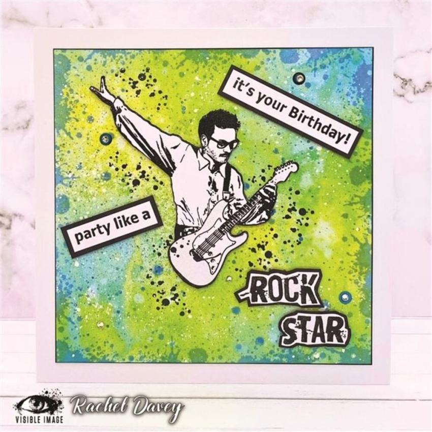 Visible Image - Stempelset 4x6 Inch "Rock Star" Clear Stamps