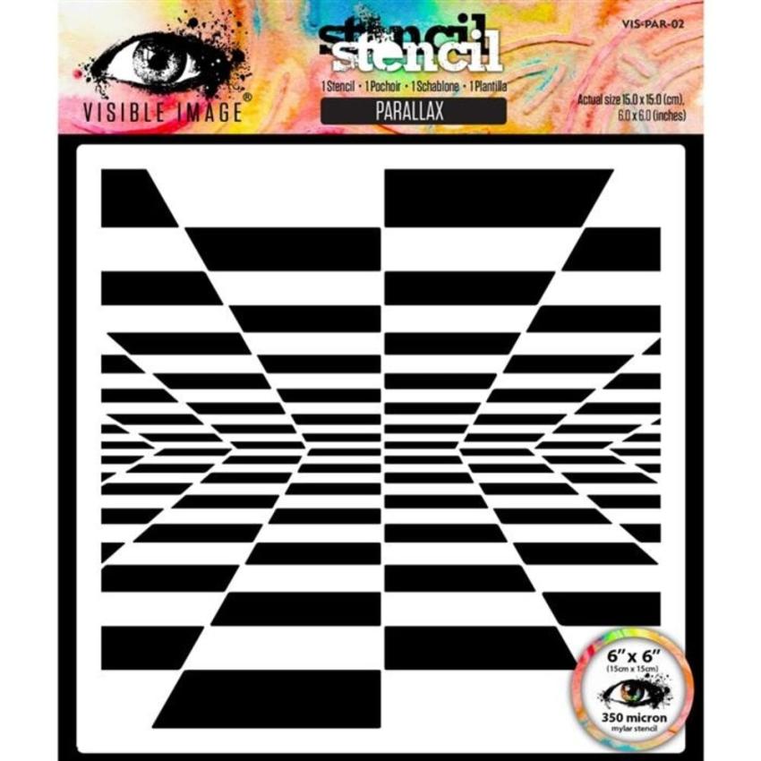 Visible Image - Schablone 6x6 Inch "Parallax" Stencil