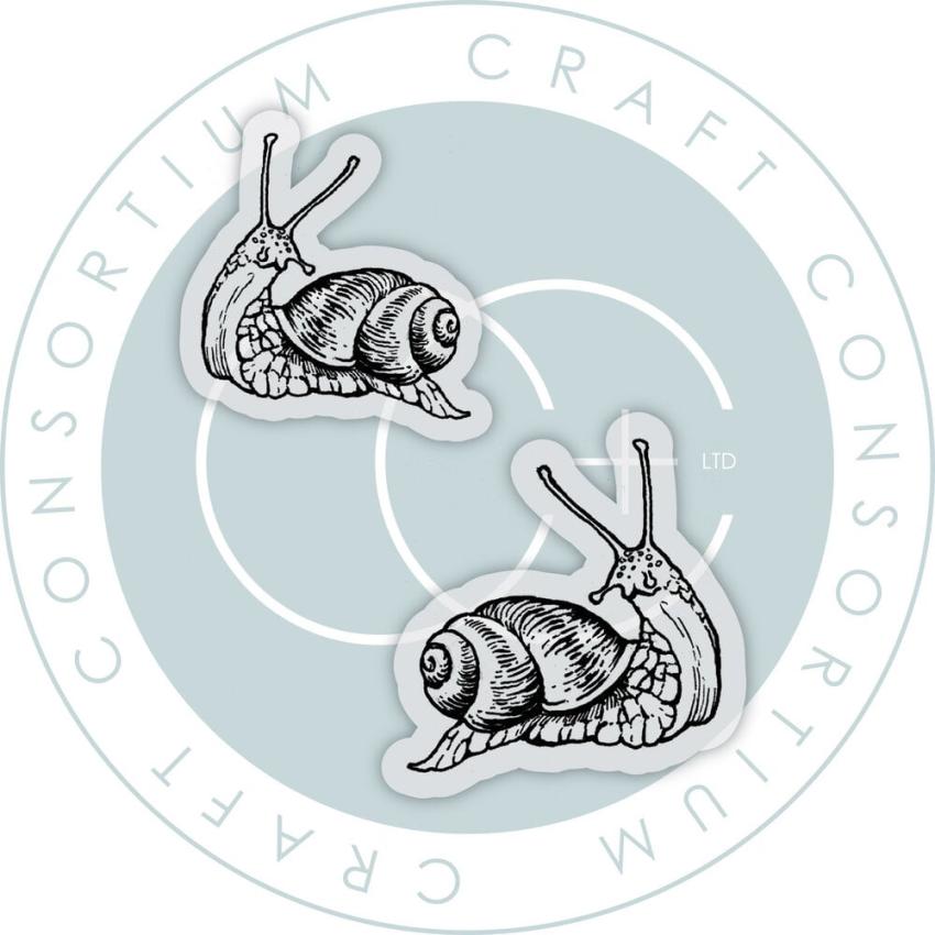 Craft Consortium - Stempelset "Snails" Clear Stamps