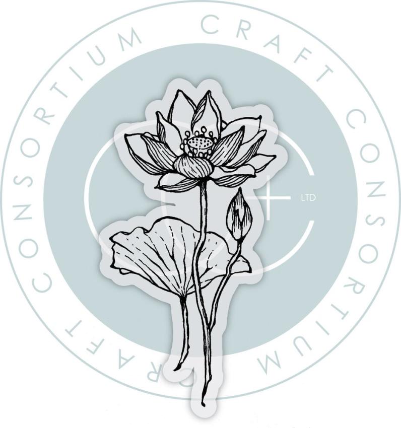 Craft Consortium - Stempel "Lotus" Clear Stamps