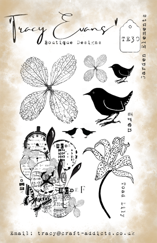Tracy Evans - Stempelset "Garden Elements" Clear Stamps