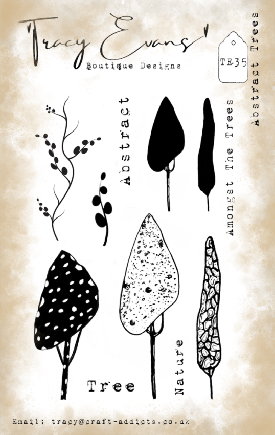 Tracy Evans - Stempelset "Abstract Trees" Clear Stamps