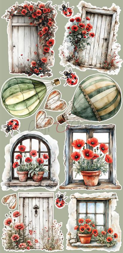 Craft OClock - Ausschneidebogen "Heart of the Sun" Extra Set Flowers & More - 18 Bogen
