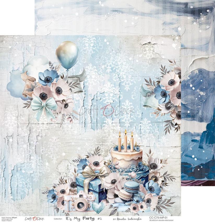 Craft OClock - Designpapier "It's My Party" Paper Pack 12x12 Inch - 6 Bogen