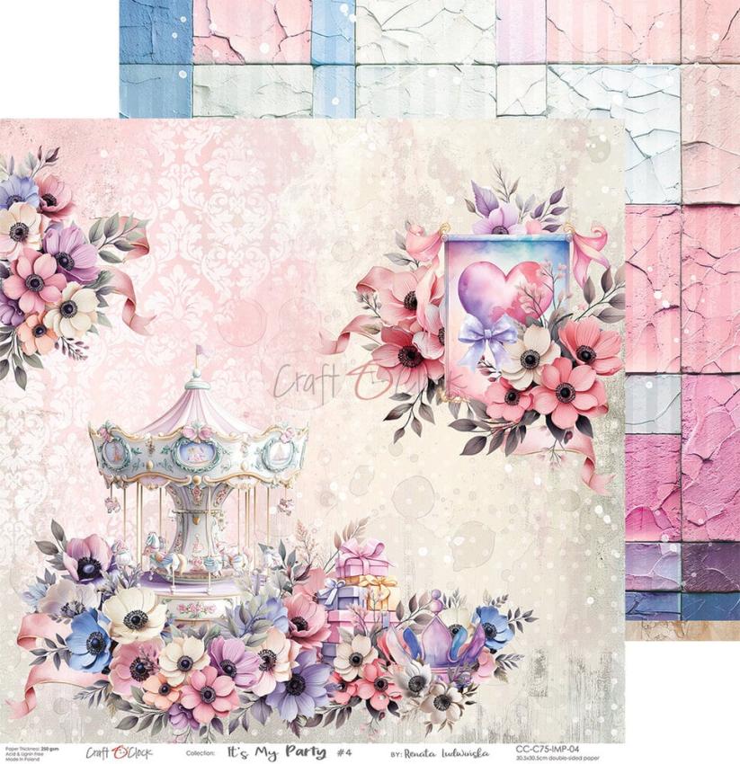 Craft OClock - Designpapier "It's My Party" Paper Pack 12x12 Inch - 6 Bogen