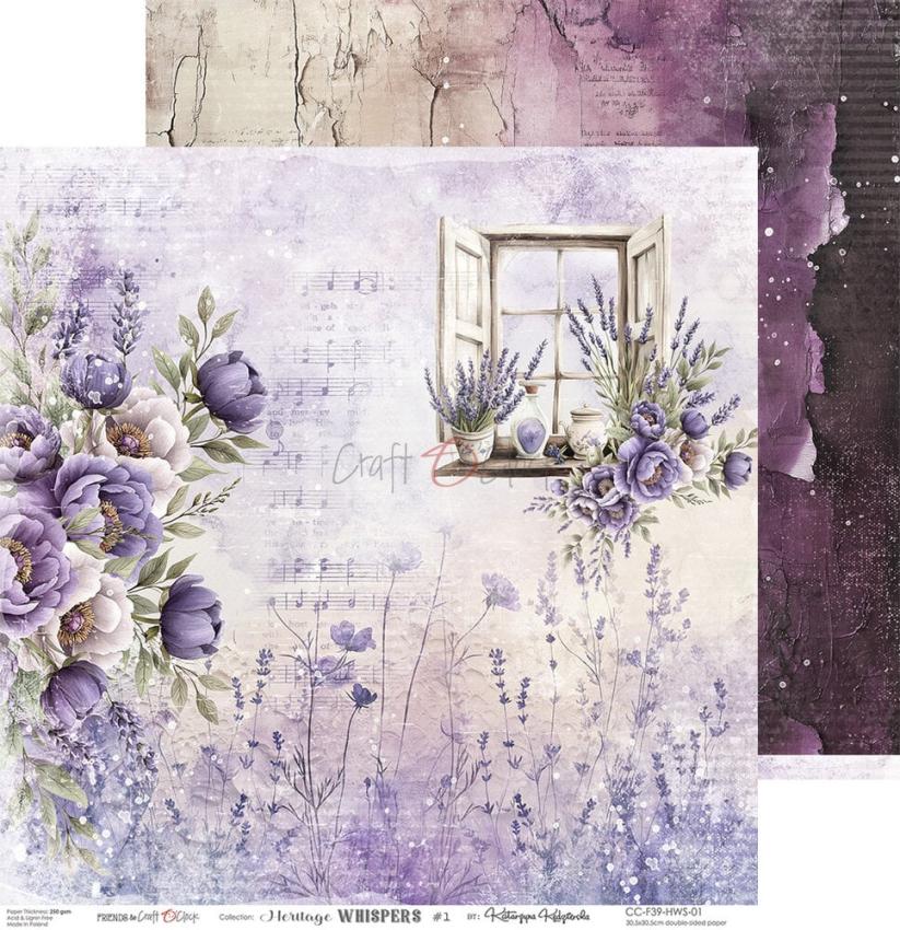 Craft OClock - Designpapier "Heritage Whispers" Paper Pack 12x12 Inch - 6 Bogen