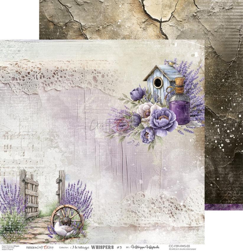 Craft OClock - Designpapier "Heritage Whispers" Paper Pack 12x12 Inch - 6 Bogen