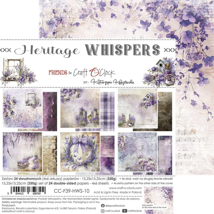Craft OClock - Designpapier "Heritage Whispers" Paper Pack 6x6 Inch - 24 Bogen
