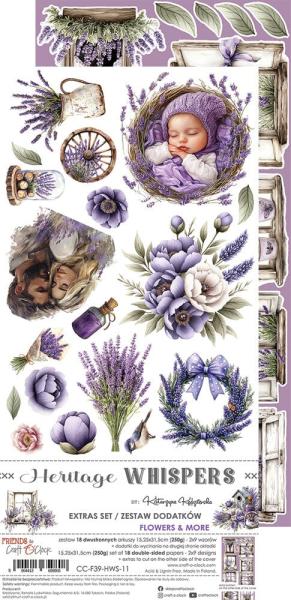 Craft OClock - Ausschneidebogen "Heritage Whispers" Extra Set Flowers & More - 18 Bogen