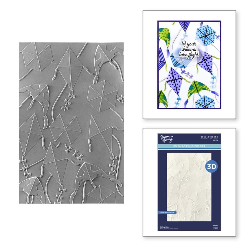 Spellbinders - Prägefolder "Flying Kites" Embossingfolder by Simon Hurley