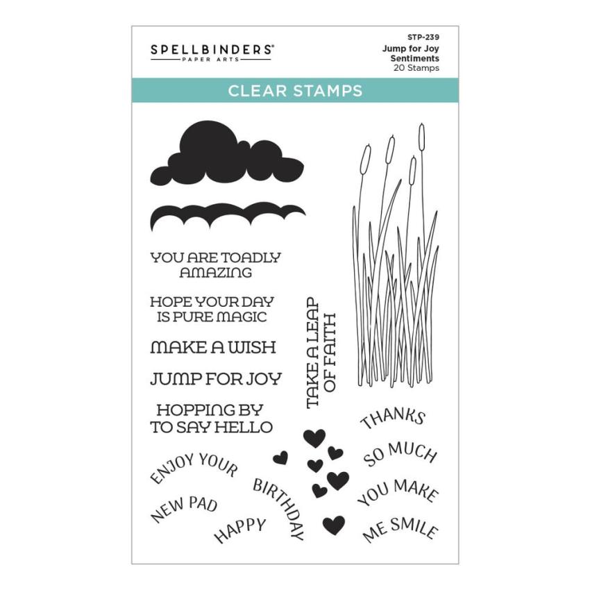 Spellbinders - Stempelset "Jump for Joy Sentiments" Clear Stamps