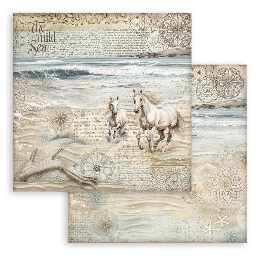 Stamperia - Designpapier "Horses" Paper Sheets 12x12 Inch - 10 Bogen
