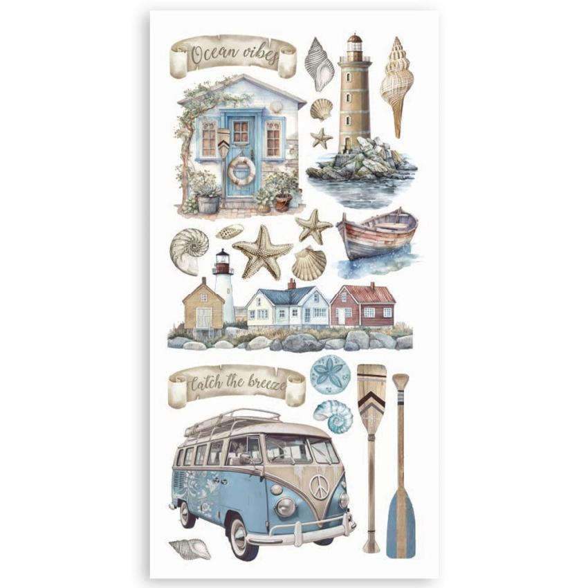 Stamperia - Stanzteile "Silent Sea" Paper Cut-outs 6x12 Inch - 4 Bogen